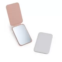 Espelho de Bolso em Couro Sintético Personalizado 