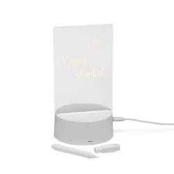 Luminária Led de Mesa Tela Acrílica 3D para Lembrete Personalizada 
